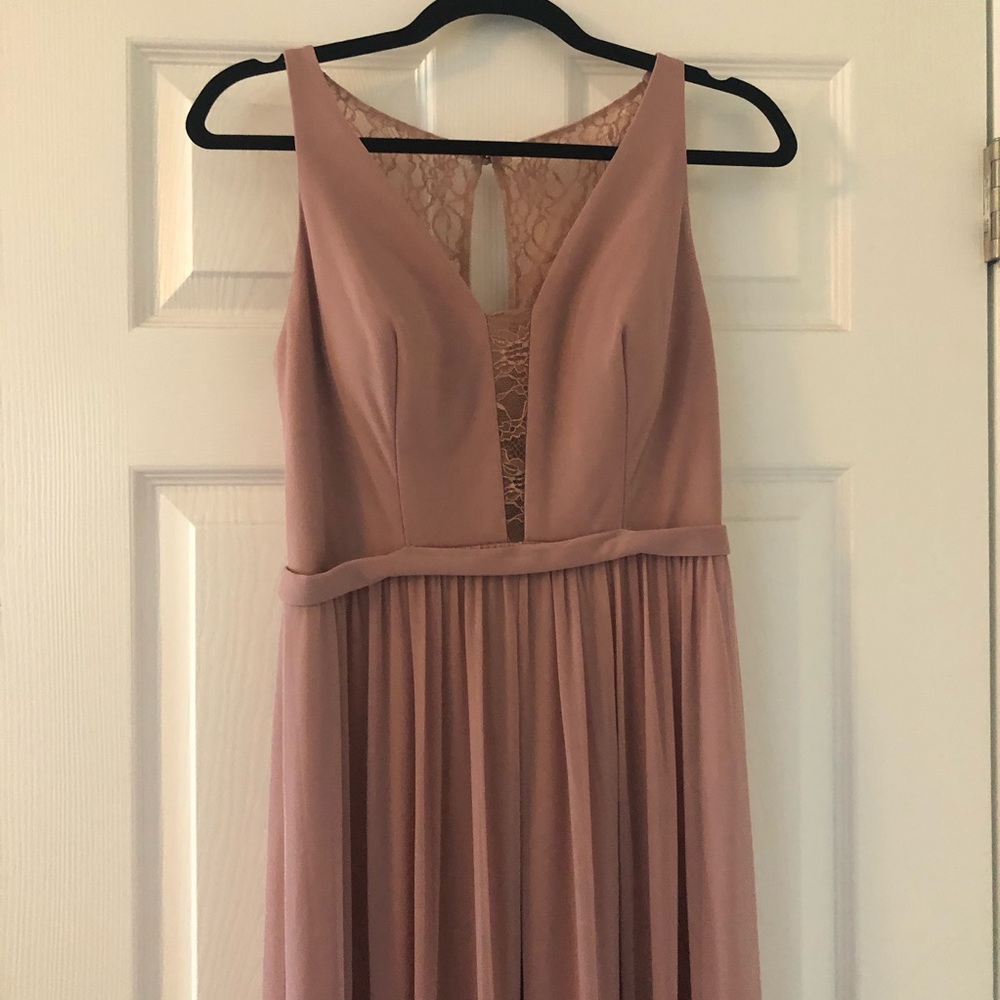 Azazie dusty rose bridesmaid dress